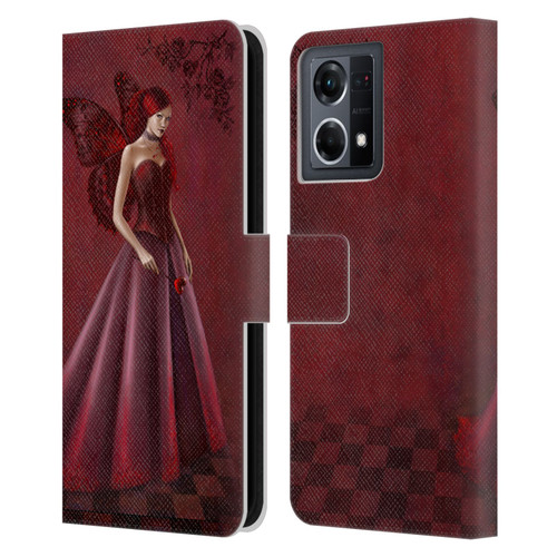 Rachel Anderson Fairies Queen Of Hearts Leather Book Wallet Case Cover For OPPO Reno8 4G