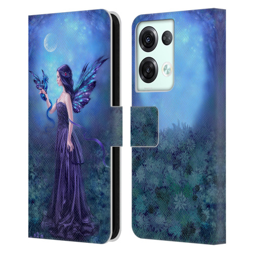 Rachel Anderson Fairies Iridescent Leather Book Wallet Case Cover For OPPO Reno8 Pro