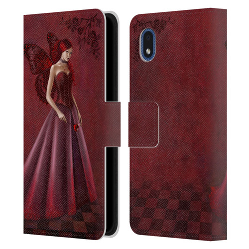 Rachel Anderson Fairies Queen Of Hearts Leather Book Wallet Case Cover For Samsung Galaxy A01 Core (2020)