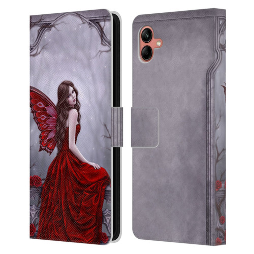 Rachel Anderson Fairies Winter Rose Leather Book Wallet Case Cover For Samsung Galaxy A04 (2022)