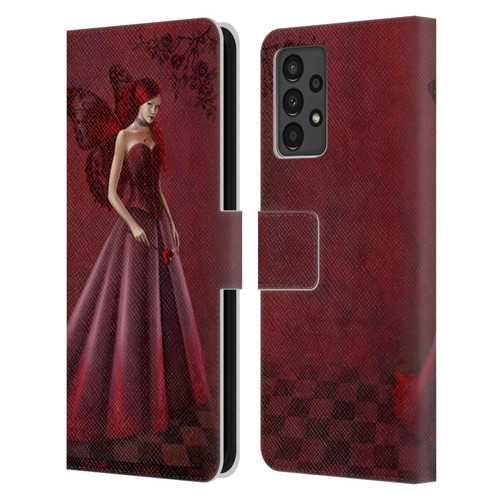 Rachel Anderson Fairies Queen Of Hearts Leather Book Wallet Case Cover For Samsung Galaxy A13 (2022)