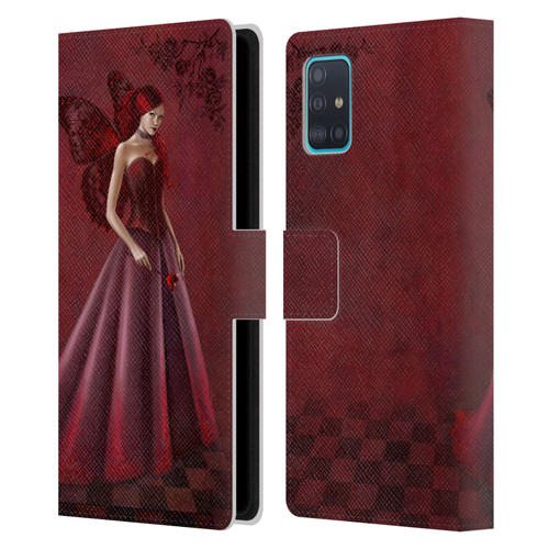 Rachel Anderson Fairies Queen Of Hearts Leather Book Wallet Case Cover For Samsung Galaxy A51 (2019)