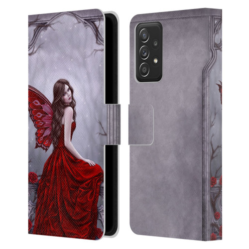 Rachel Anderson Fairies Winter Rose Leather Book Wallet Case Cover For Samsung Galaxy A52 / A52s / 5G (2021)