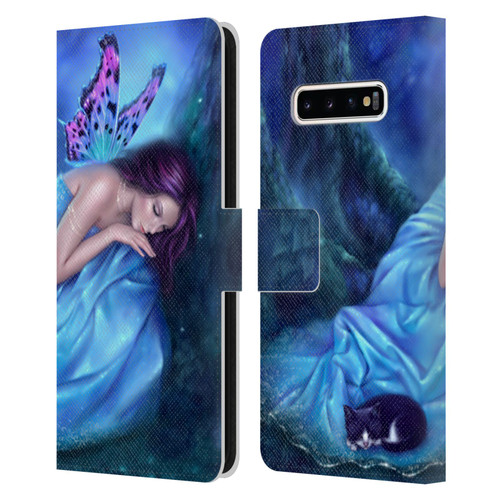 Rachel Anderson Fairies Serenity Leather Book Wallet Case Cover For Samsung Galaxy S10+ / S10 Plus