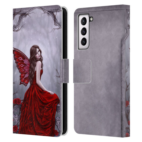 Rachel Anderson Fairies Winter Rose Leather Book Wallet Case Cover For Samsung Galaxy S21 5G
