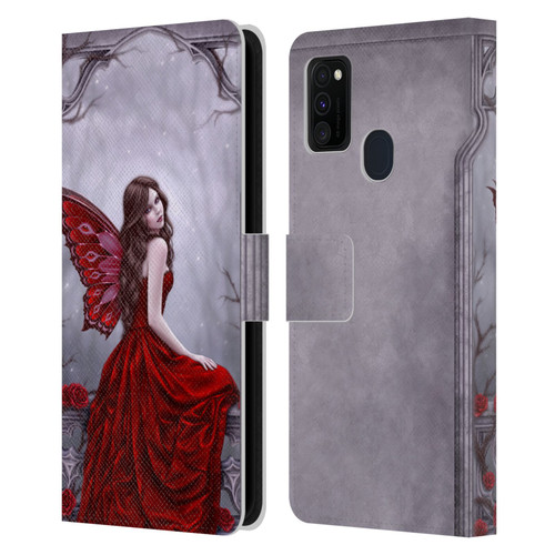 Rachel Anderson Fairies Winter Rose Leather Book Wallet Case Cover For Samsung Galaxy M30s (2019)/M21 (2020)