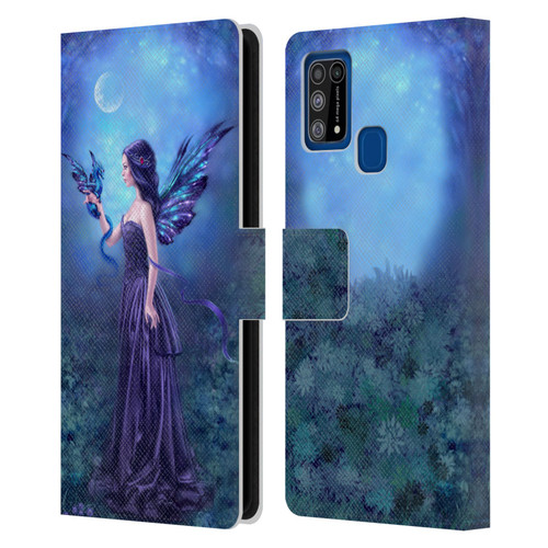 Rachel Anderson Fairies Iridescent Leather Book Wallet Case Cover For Samsung Galaxy M31 (2020)