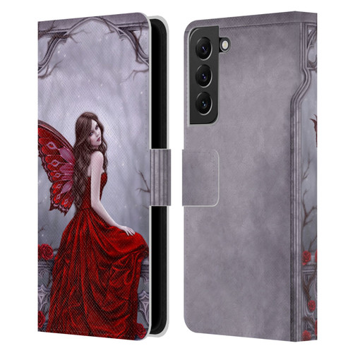 Rachel Anderson Fairies Winter Rose Leather Book Wallet Case Cover For Samsung Galaxy S22+ 5G