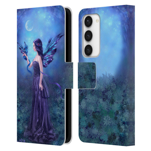 Rachel Anderson Fairies Iridescent Leather Book Wallet Case Cover For Samsung Galaxy S23 5G