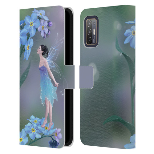 Rachel Anderson Pixies Forget Me Not Leather Book Wallet Case Cover For HTC Desire 21 Pro 5G