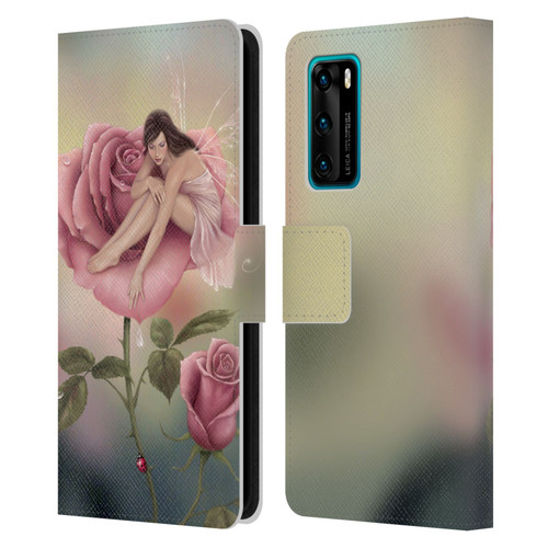 Rachel Anderson Pixies Rose Leather Book Wallet Case Cover For Huawei P40 5G