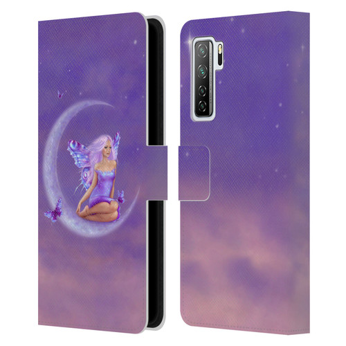 Rachel Anderson Pixies Lavender Moon Leather Book Wallet Case Cover For Huawei Nova 7 SE/P40 Lite 5G