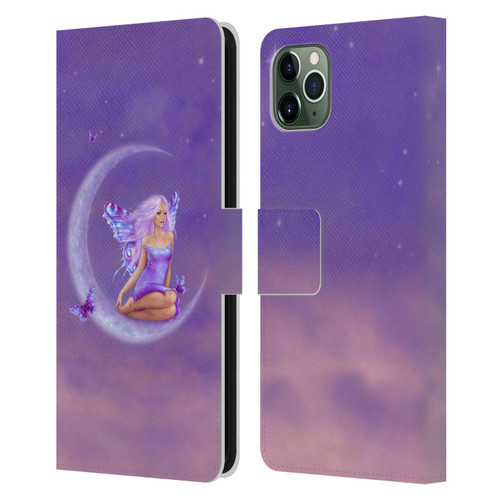 Rachel Anderson Pixies Lavender Moon Leather Book Wallet Case Cover For Apple iPhone 11 Pro Max