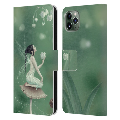 Rachel Anderson Pixies Lily Of The Valley Leather Book Wallet Case Cover For Apple iPhone 11 Pro Max