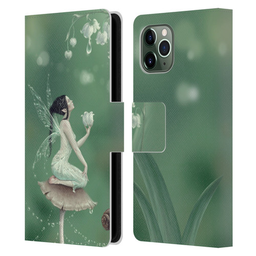 Rachel Anderson Pixies Lily Of The Valley Leather Book Wallet Case Cover For Apple iPhone 11 Pro