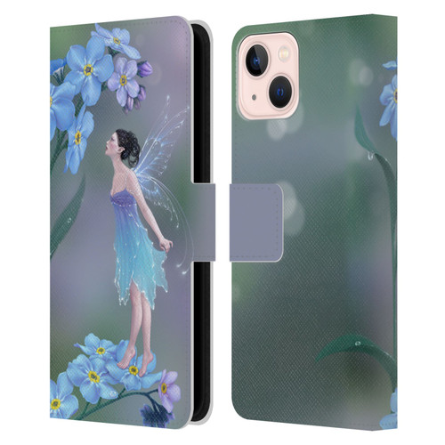 Rachel Anderson Pixies Forget Me Not Leather Book Wallet Case Cover For Apple iPhone 13