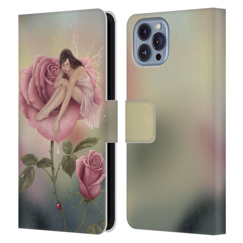Rachel Anderson Pixies Rose Leather Book Wallet Case Cover For Apple iPhone 14