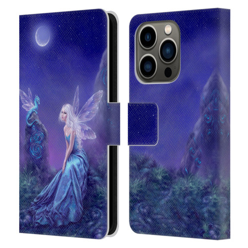 Rachel Anderson Pixies Luminescent Leather Book Wallet Case Cover For Apple iPhone 14 Pro