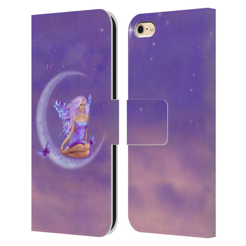 Rachel Anderson Pixies Lavender Moon Leather Book Wallet Case Cover For Apple iPhone 6 / iPhone 6s