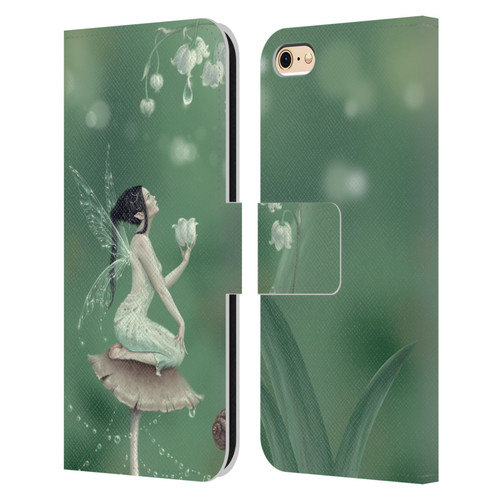 Rachel Anderson Pixies Lily Of The Valley Leather Book Wallet Case Cover For Apple iPhone 6 / iPhone 6s