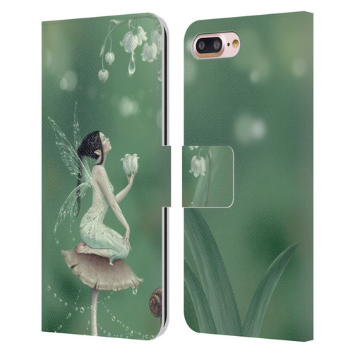 Rachel Anderson Pixies Lily Of The Valley Leather Book Wallet Case Cover For Apple iPhone 7 Plus / iPhone 8 Plus