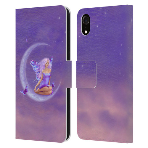 Rachel Anderson Pixies Lavender Moon Leather Book Wallet Case Cover For Apple iPhone XR