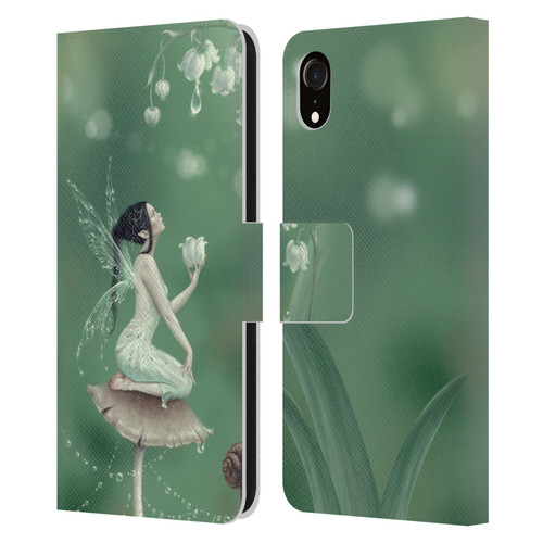 Rachel Anderson Pixies Lily Of The Valley Leather Book Wallet Case Cover For Apple iPhone XR