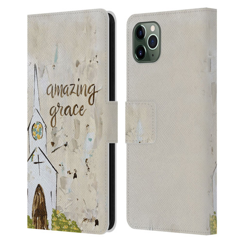 Haley Bush Church Painting Art Leather Book Wallet Case Cover For Apple iPhone 11 Pro Max