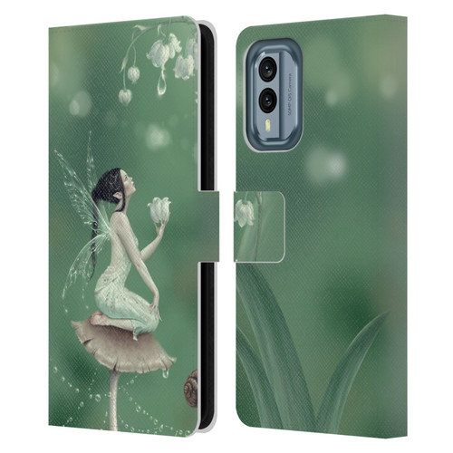 Rachel Anderson Pixies Lily Of The Valley Leather Book Wallet Case Cover For Nokia X30