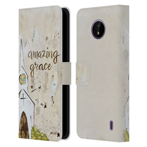 Haley Bush Church Painting Art Leather Book Wallet Case Cover For Nokia C10 / C20