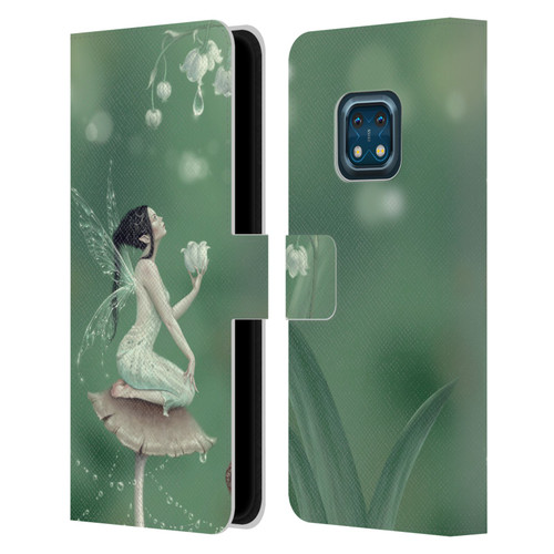 Rachel Anderson Pixies Lily Of The Valley Leather Book Wallet Case Cover For Nokia XR20