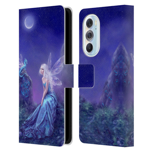 Rachel Anderson Pixies Luminescent Leather Book Wallet Case Cover For Motorola Edge X30