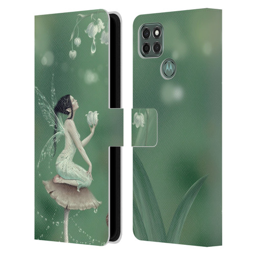 Rachel Anderson Pixies Lily Of The Valley Leather Book Wallet Case Cover For Motorola Moto G9 Power