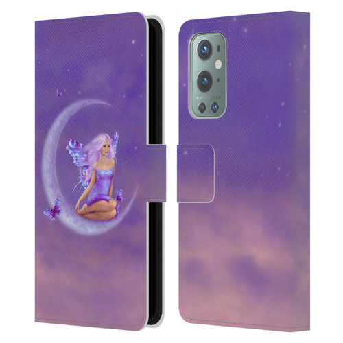 Rachel Anderson Pixies Lavender Moon Leather Book Wallet Case Cover For OnePlus 9