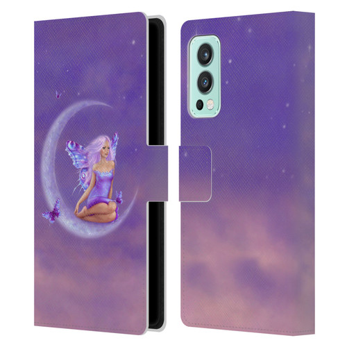 Rachel Anderson Pixies Lavender Moon Leather Book Wallet Case Cover For OnePlus Nord 2 5G