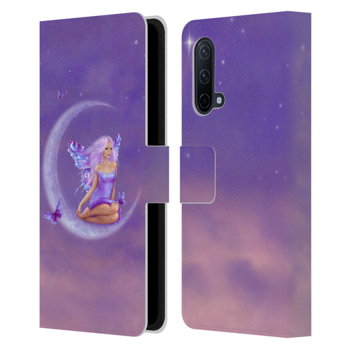 Rachel Anderson Pixies Lavender Moon Leather Book Wallet Case Cover For OnePlus Nord CE 5G