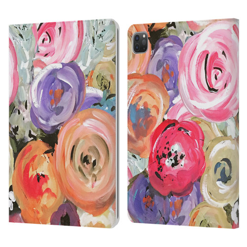 Haley Bush Floral Painting Colorful Leather Book Wallet Case Cover For Apple iPad Pro 11 2020 / 2021 / 2022
