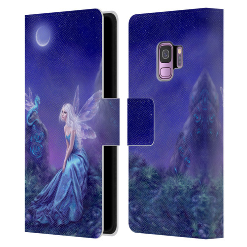 Rachel Anderson Pixies Luminescent Leather Book Wallet Case Cover For Samsung Galaxy S9