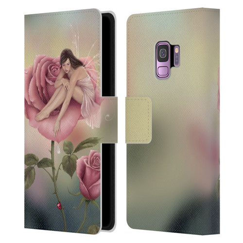 Rachel Anderson Pixies Rose Leather Book Wallet Case Cover For Samsung Galaxy S9