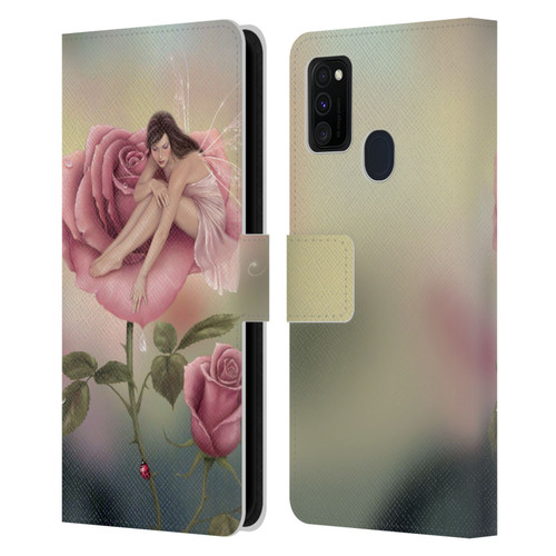 Rachel Anderson Pixies Rose Leather Book Wallet Case Cover For Samsung Galaxy M30s (2019)/M21 (2020)