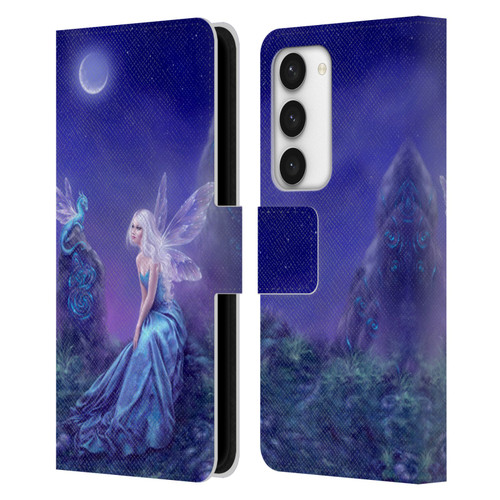 Rachel Anderson Pixies Luminescent Leather Book Wallet Case Cover For Samsung Galaxy S23 5G