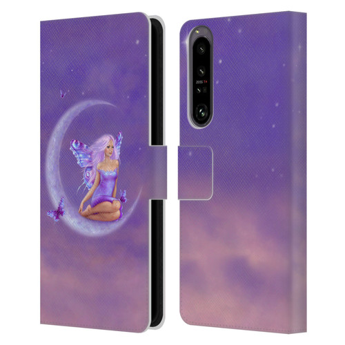 Rachel Anderson Pixies Lavender Moon Leather Book Wallet Case Cover For Sony Xperia 1 IV