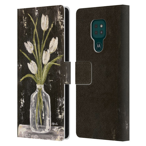 Haley Bush Floral Painting Valentine Heart Leather Book Wallet Case Cover For Motorola Moto G9 Play