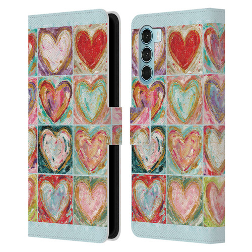 Haley Bush Pattern Painting Hearts Leather Book Wallet Case Cover For Motorola Edge S30 / Moto G200 5G