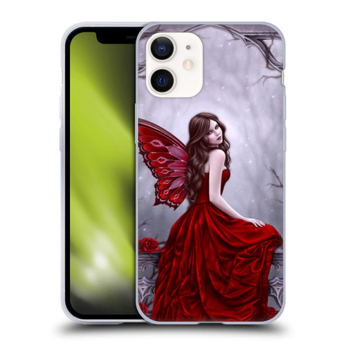 Rachel Anderson Fairies Winter Rose Soft Gel Case for Apple iPhone 12 Mini