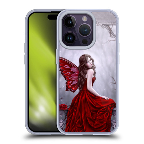 Rachel Anderson Fairies Winter Rose Soft Gel Case for Apple iPhone 14 Pro