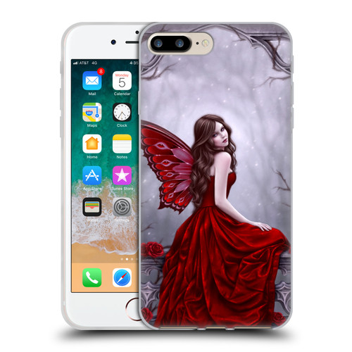 Rachel Anderson Fairies Winter Rose Soft Gel Case for Apple iPhone 7 Plus / iPhone 8 Plus