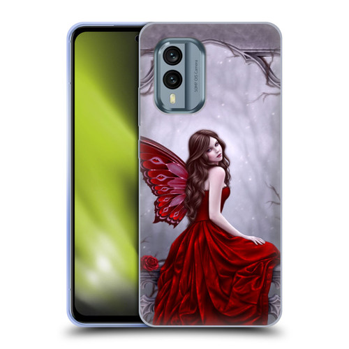 Rachel Anderson Fairies Winter Rose Soft Gel Case for Nokia X30