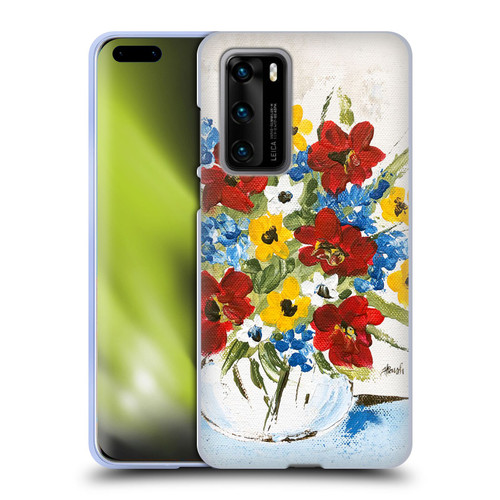 Haley Bush Floral Painting Patriotic Soft Gel Case for Huawei P40 5G