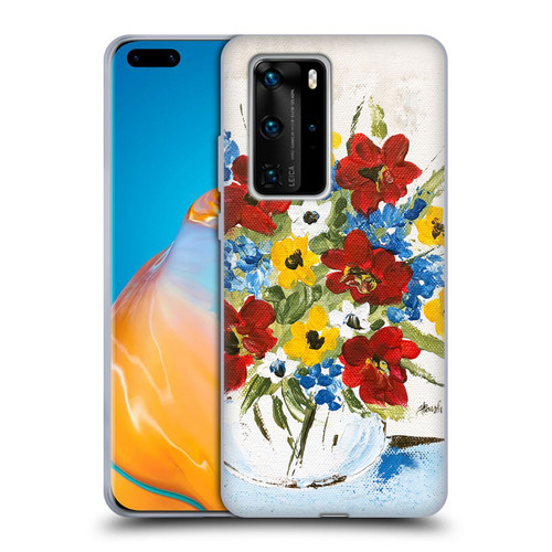 Haley Bush Floral Painting Patriotic Soft Gel Case for Huawei P40 Pro / P40 Pro Plus 5G